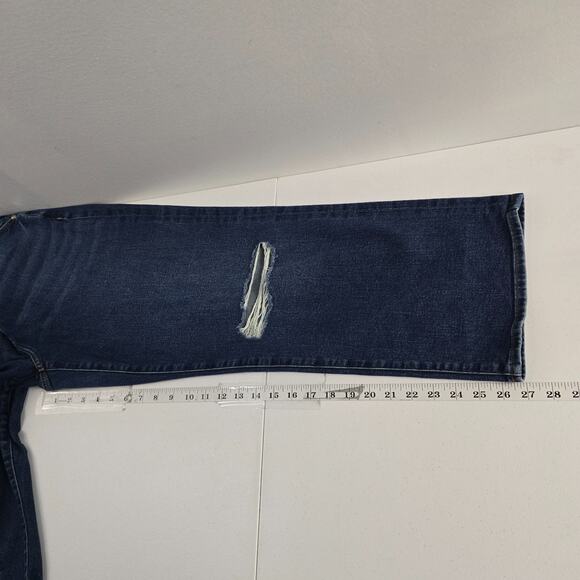 Express 90s ankle boot cut jeans mid rise size 8R blue denim 6942 - Picture 5 of 12